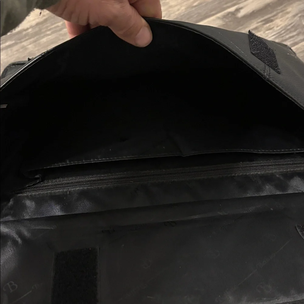 Sleek Black Leather Briefcase for Men
